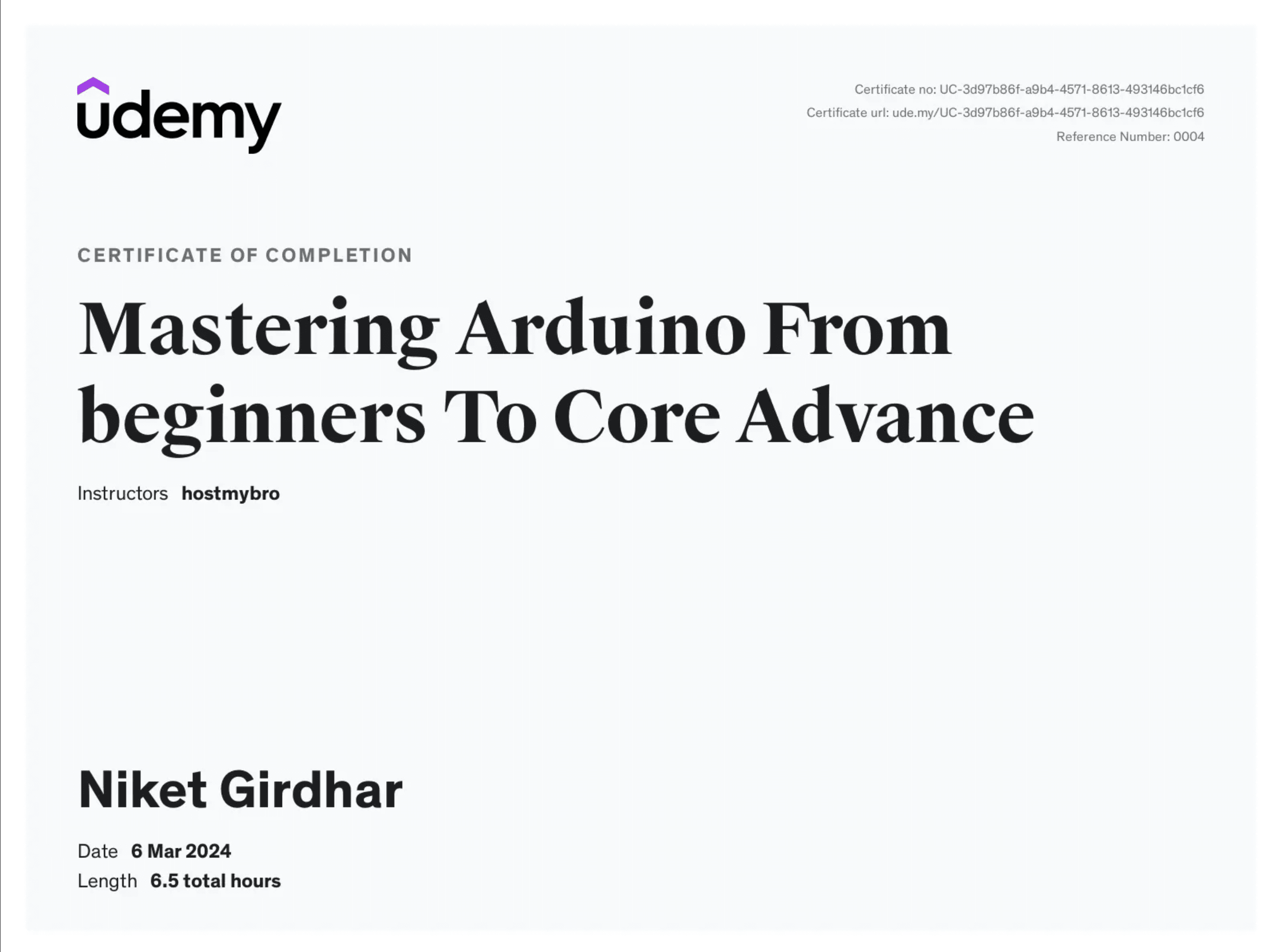 MASTERING ARDUINO