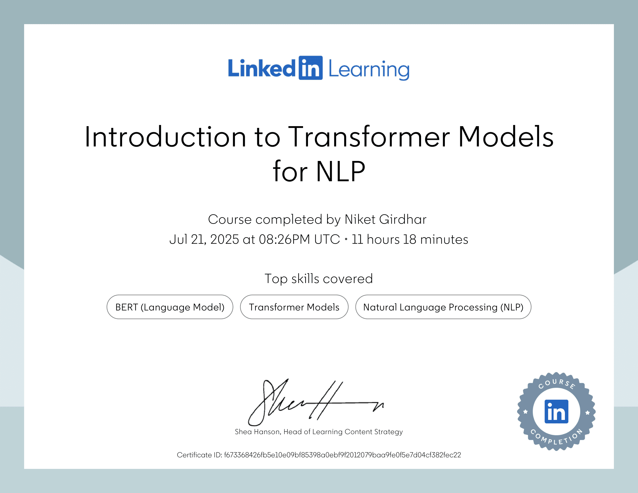 Introduction to Transformer Models for NLP
